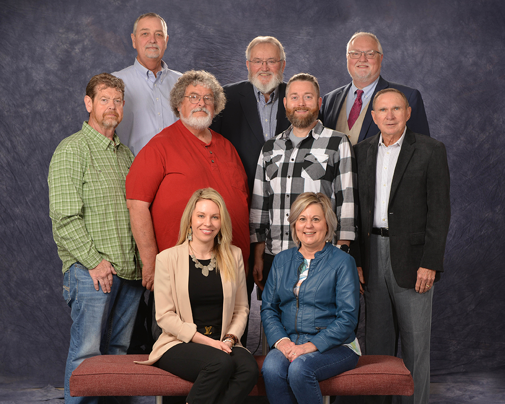 The 2022-23 Southeastern Illinois College Board and Administration in the picture below includes:
Back Row: Richard Morgan, Trustee; Jimmy D. Ellis, Trustee and Secretary/Alt. ICCTA Representative; Dr. Jonah Rice, President
Middle Row: David Dennison, Trustee; Dr. Pat York, Trustee and Chair; Blake Bradley, Trustee; Dr. Frank Barbre, Trustee and Vice Chair/ICCTA Representative
Front Row: Amanda Payne, Recording Secretary; Debbie Hughes, Trustee and Alt. Secretary