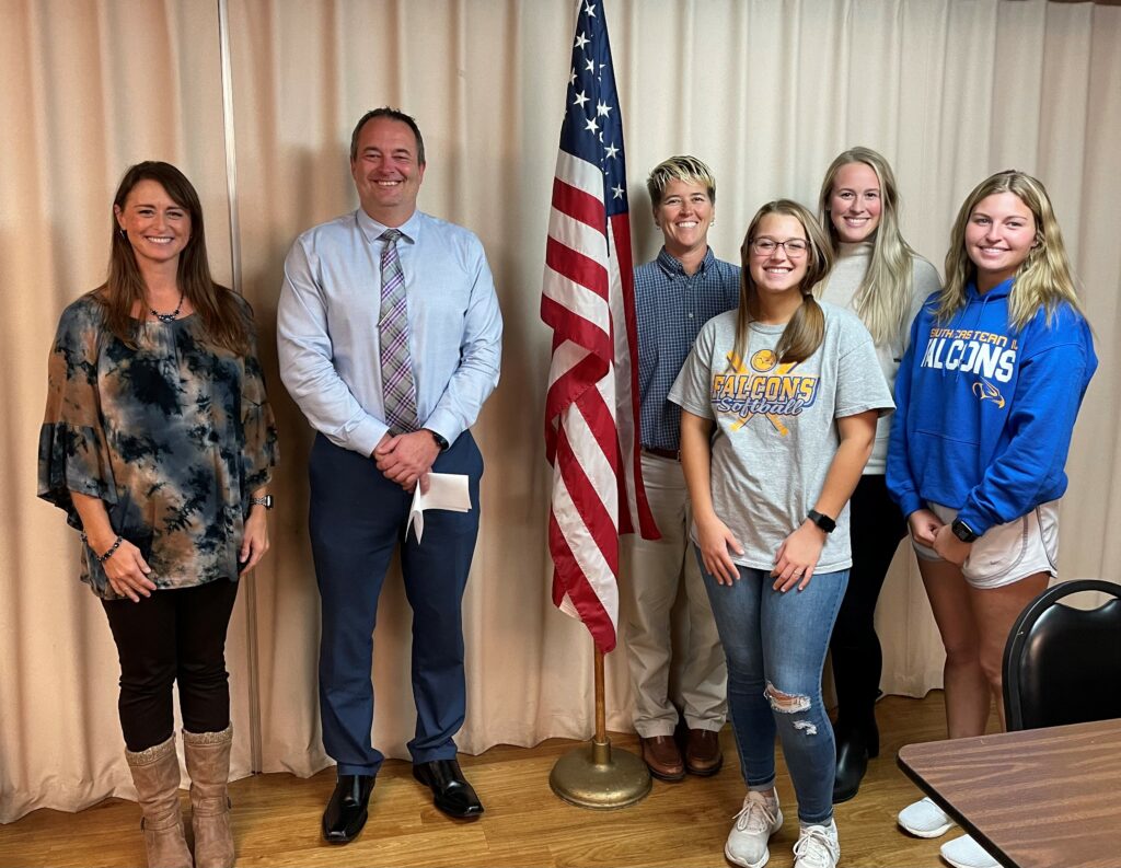 Lady Falcons visit Eldorado Rotary