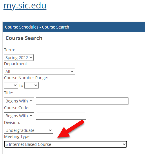 Online Course Search