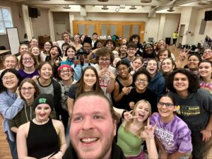 Kimball Takes Selfie With Hip-Hop Class