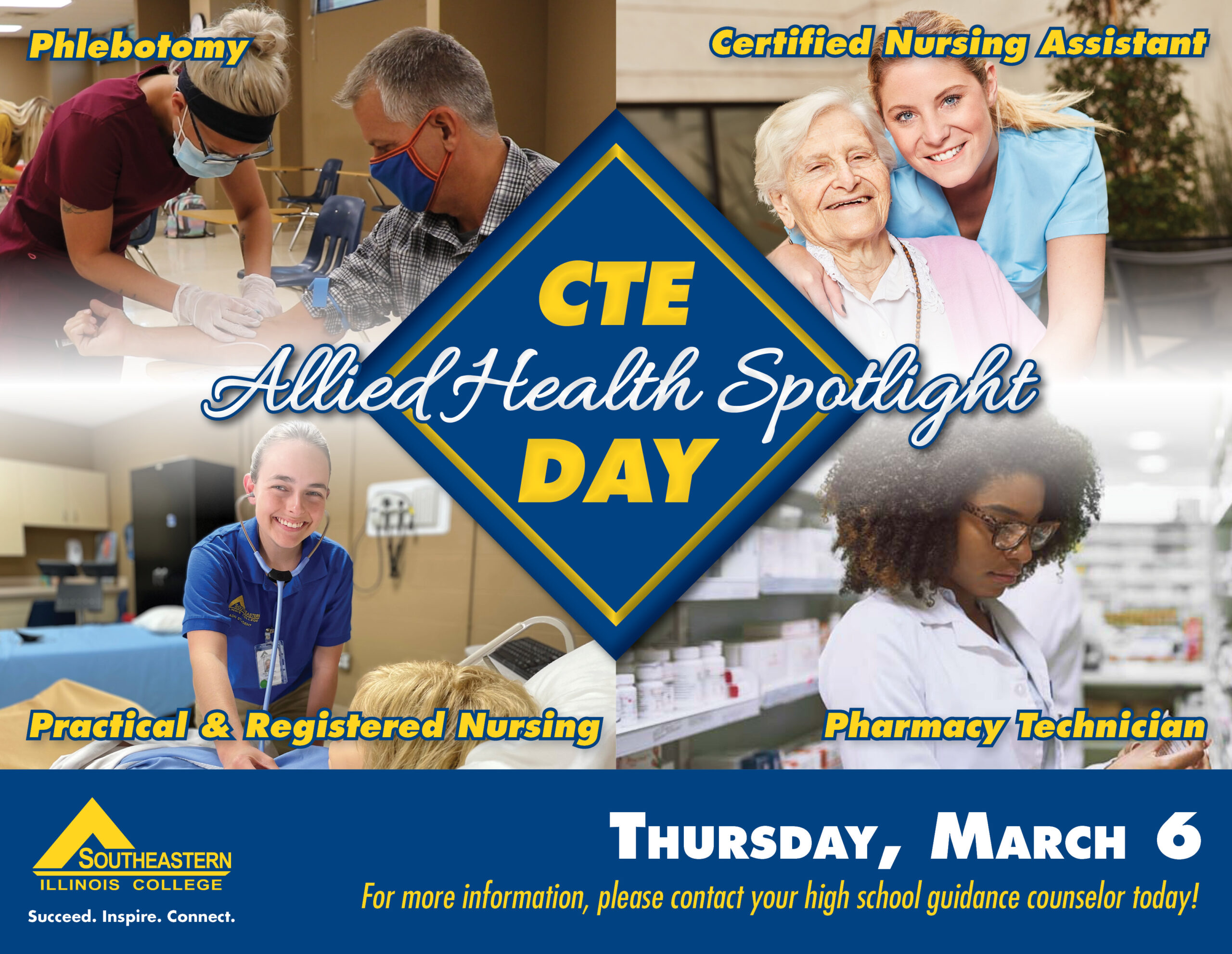 CTE Allied Health Spotlight Day at SIC for High School Students.