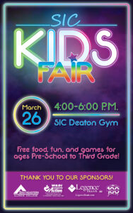 SIC Kids Fair 2025 on March 26, 2025 from 4-6 p.m.