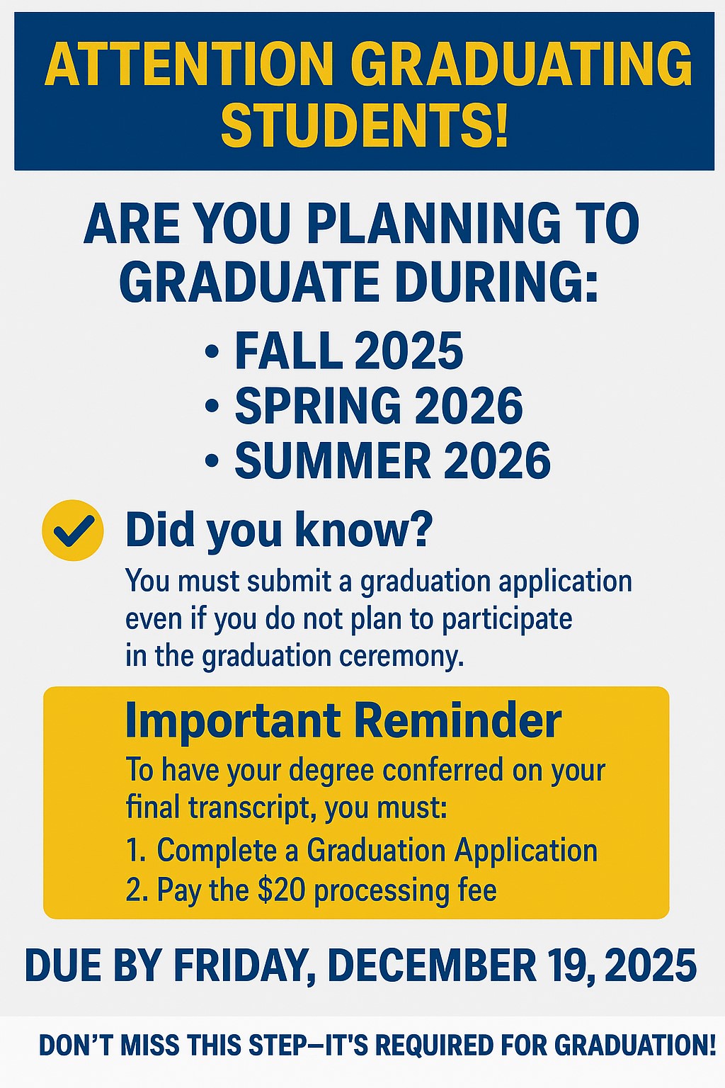 Grad App Deadline