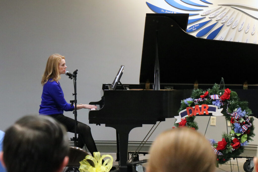 Jenny Billman performs “America the Beautiful” during the Veterans Recognition Ceremony at Southeastern Illinois College.
